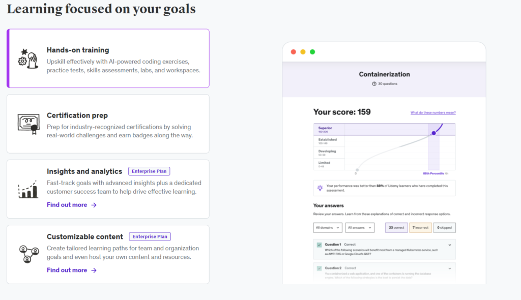 Udemy vs Udacity 2024: Udemy rating